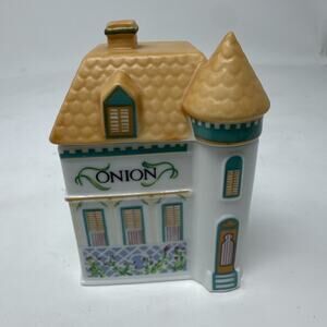 The Lenox Spice Village - 1989 ONION Spice House With Lid